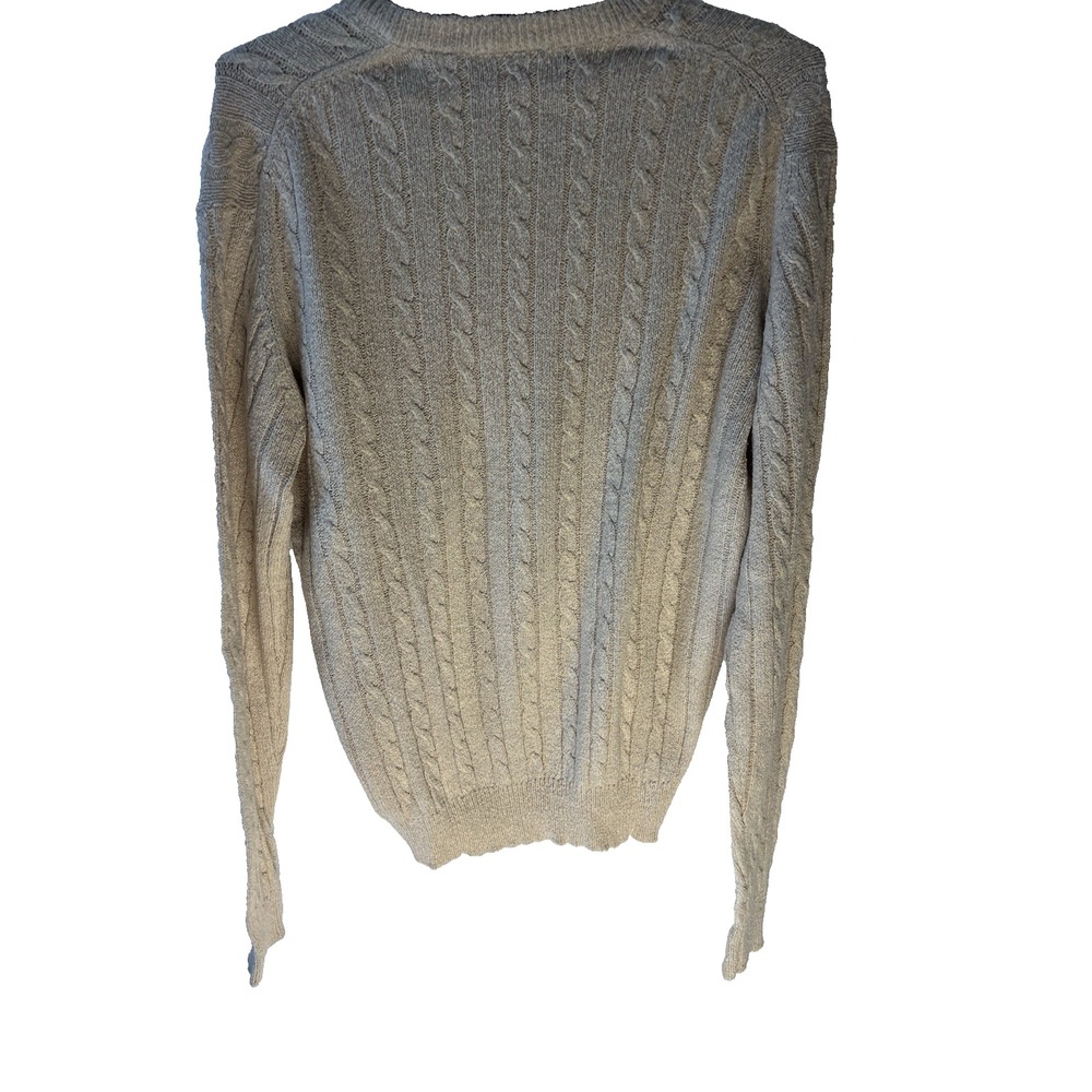 Vtg Damon Men Silk Blend Grandpa Classic Sweater M Pullover Beige Classy Preppy - Picture 2 of 9